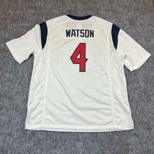 Houstan Texans Football Jersey Men’s Size XL Nike White 4 Watson NFL
